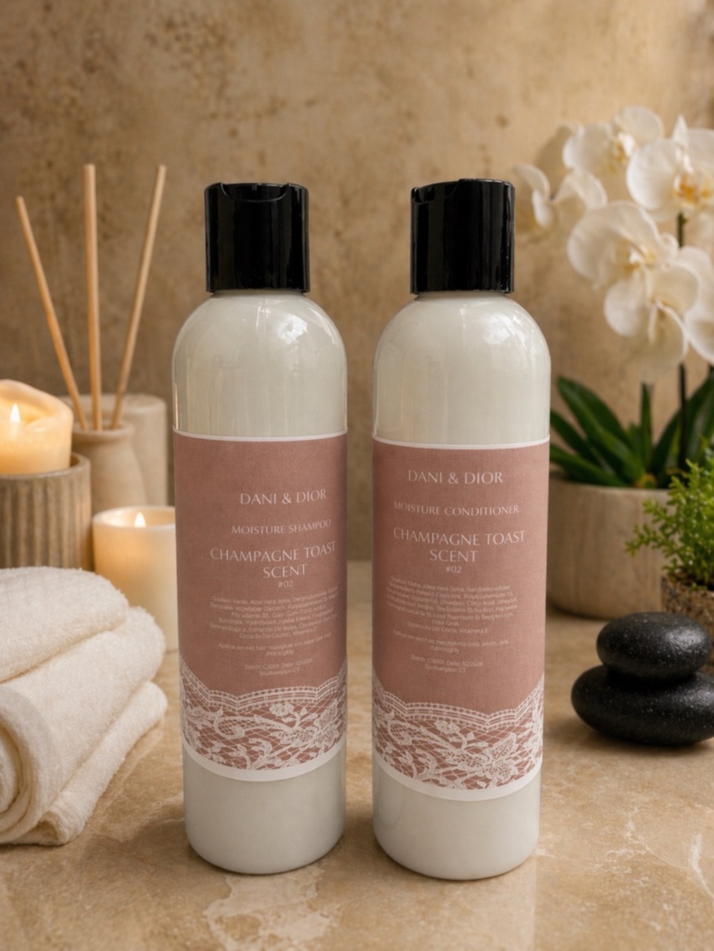Champagne Toast Scent Shampoo & Conditioner Set 8oz